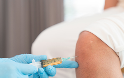 Platelet-rich plasma injection of the knee